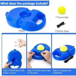fitnesstricks Tennis Trainer Rebound Ball with String Solo Tennis Trainer Set for Boys & Girls Tennis Kit image 2