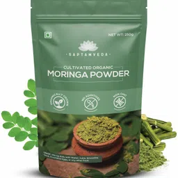 saptamveda 100% Organic Moringa Leaf Powder|Good for Skin & Hair,Immunity booster,Weight loss image 1