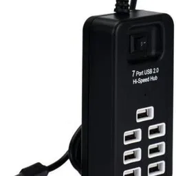 LipiWorld 7-Port HUB Splitter USB2.0 Adapter Cable High Speed For Mobie Phone Computer PC Laptop USB Hub image 3