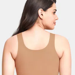 Amante Solid Non Padded Skins Support Scoop Neck Slip-On Bra - BRA83501 image 3