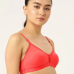 Lady Lyka Pack Of 2 Peach & Purple Non-Padded & Non-Wired Seamless Bra image 4