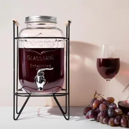 juice Mason Jar Glass 5000ML With stand Bottom Loading Water Dispenser-image-19