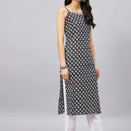 WineRed Ethnic Motifs Printed Kurta image 5