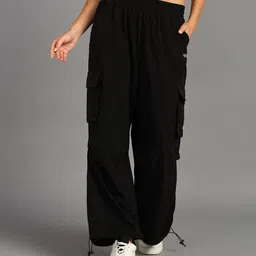 hrx by hrithik roshan Women Solid Black Track Pants-picture-32