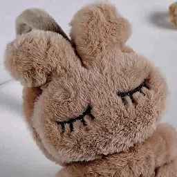 infispace Kids Winter Faux Fur Earmuffs | Fluffy 3D Cat Ear Design | Soft Plush Ear Protec Ear Muff image 2