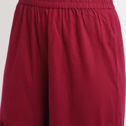 KALINI Floral Yoke Design Regular Gotta Patti Pure Cotton Kurta with Sharara & Dupatta image 3