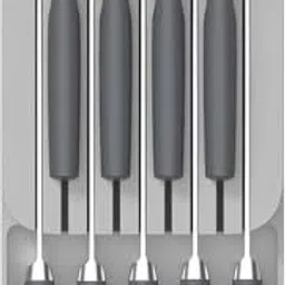 AVABLUE Compact Grey Knife Block – Kitchen Drawer Organizer, Holds Up to 9 Knives Multi Tool image 5