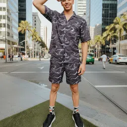 rich vibe Shirt Regular Shorts Co-ords Set image 5