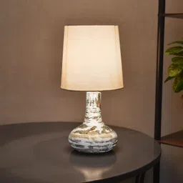 homesake Distress Small Teardrop Table Lamp for Bedroom Living Room Simple Retro Wood Table Lamp-picture-11