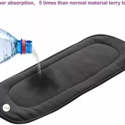 mom's pride EXTRA ABSORBENT 4 Layer Bambu Char-coal Inserts Wetfree image 4
