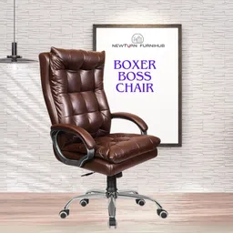 BOXER Premium Leather Boss office chair with 3 Yrs parts repl. Wty Leather Office Adjustable Arm Chair-image-30