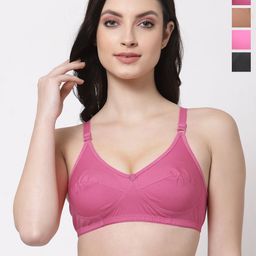SHYAM SONS FLAIR Women Pack Of 4 Non Padded Dailywear Bra-picture-19