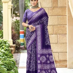 LAKHANI COTTONS Ethnic Motifs Printed Pure Cotton Bagru Saree-picture-12