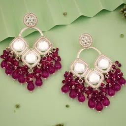Anouk Traditional Gold Plated Pearl Handcrafted Dangle Earrings image 2