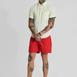 Snitch Men Smart Slim Fit Button-Down Collar Solid Cotton Casual Shirt image 4