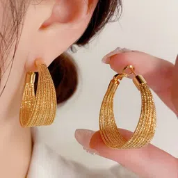 DIVASTRI Geometric Hoop Earrings image 3