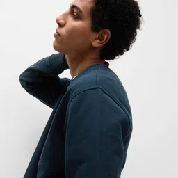 Marks & Spencer Men Relaxed Fit Crew Neck Pullover Sweatshirt image 4