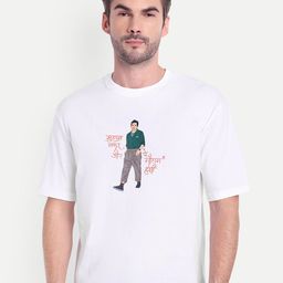 BOLLYWOO.OOO Unisex Bio Finish Graphic Printed Round Neck Cotton Oversized T-shirt-picture-1