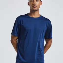 Kor Men Round Neck Solid Dri Fit Half Sleeves T-Shirt-image-46