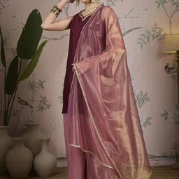 House of Pataudi Straight Kurta & Palazzos With Dupatta image 2