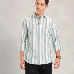 Nautica Pure Cotton Slim Fit Striped Casual Shirt image 5
