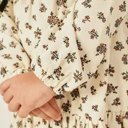 One Friday Floral Print Jacquard A-Line Dress image 2