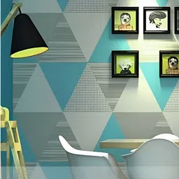 INDIAN ROYALS Light Blue Shade Design Printed Self-Adhesive Wallpaper-image-11
