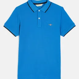 GANT Boys Polo Collar Pure Cotton Applique T-shirt-picture-24