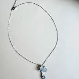 The Jewellery Tale Stainless Steel Silver-Plated American Diamond Chain-picture-36
