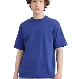 MEGAKART Men Royal Blue Pure Cotton Oversized Round Neck Short Sleeves T-shirt-picture-27