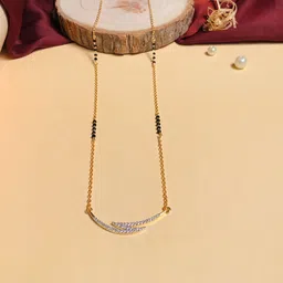 Anouk Gold-Plated Artificial Stones Studded & Beaded Mangalsutra-picture-31