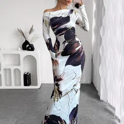 StyleCast x Revolte Women Print Bodycon Maxi Dress-picture-13