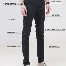 TURMS 30 Days No Wash Anti-Stain Anti-Odor Water Repellent Tech Denim Jeans image 3