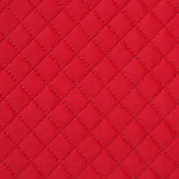 BIGGER FISH Red 6-Seater Self Design Quilted Square Velvet Table Cover image 3