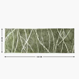 Home Centre Green Mekong Printed 1800 GSM Anti-Slip Bath Runner image 3