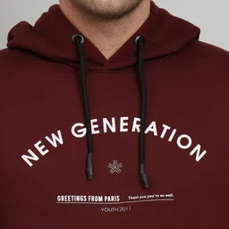 OAKWYN Men Printed Hooded Sweatshirt image 2