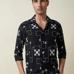 Thomas Scott Men Premium Fit Spread Collar Textured Casual Shirt-picture-19