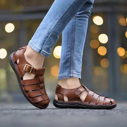 AMBLIN FOREVER Men Leather Comfort Sandals-picture-33