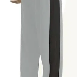 combraided Men Self Design Black, Grey Track Pants image 3