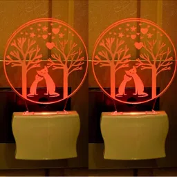 1ST TIME Red & White Printed Acrylic Contemporary Abstract Shaped Shaped Wall Lamp-picture-24