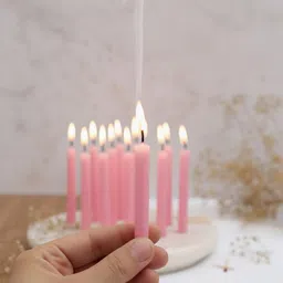 ASIDEA Pink & Pink 50 pieces Pillar Candle-picture-11