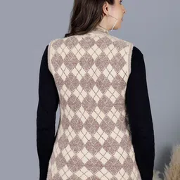 Chatanya Women Self Design Woollen Cardigan image 4