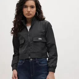The Roadster Life Co. Mock Collar Crop Tailored Jacket image 5