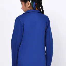 Baawri Girls Fleece Open Front Jacket with Embroidered image 5