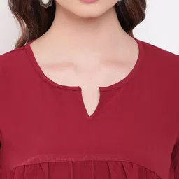 R.Code by The Roadster Life Co. Women Round Neck Bell Sleeve Regular Top image 2