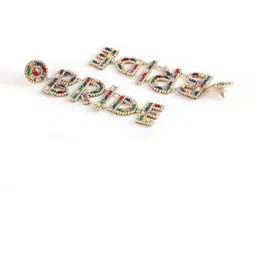 StyleCast Gold-Plated Cubic Zirconia Studded Contemporary Drop Earrings image 5