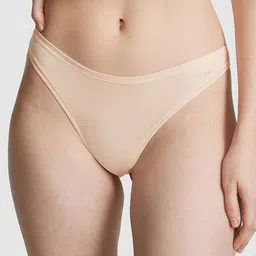 Victoria's Secret Women Solid Cotton Low Rise Thongs Briefs-image-24