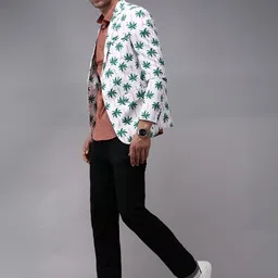 SHOWOFFFF Printed Slim-Fit Single Breasted Blazer image 3