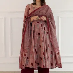 Anni Designer Women Ethnic Motifs Printed Regular Kurta with Palazzos & With Dupatta-picture-46