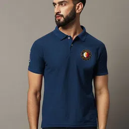 HUSHBUCKS Men Polo Collar Pockets T-shirt-image-20